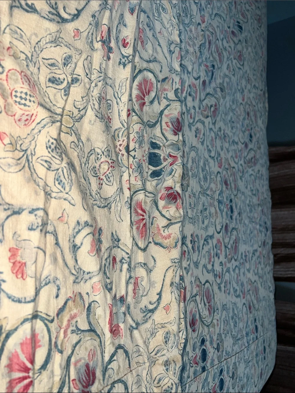 Ralph Lauren Vintage provence Floral Scroll Duvet Cover cotton linen blend